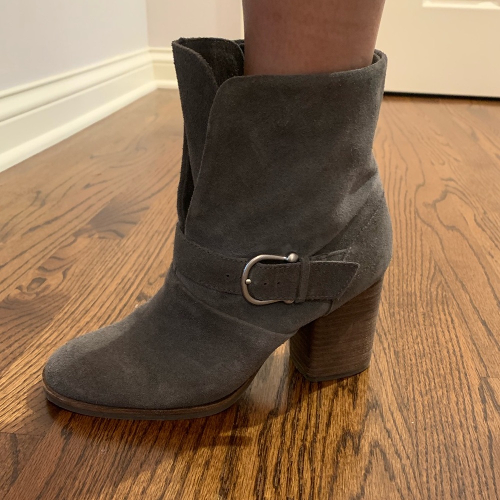 Gray booties